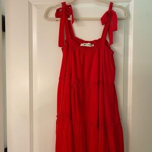 Red Sleeveless Kids Dress